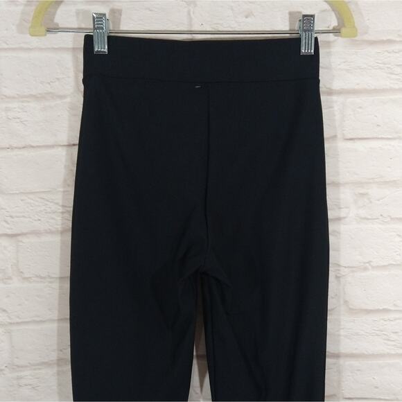 L Becco Women's Black Front Slit Flare 7/8 Ankle Yoga Leggings Pants NWT S - Picture 5 of 7